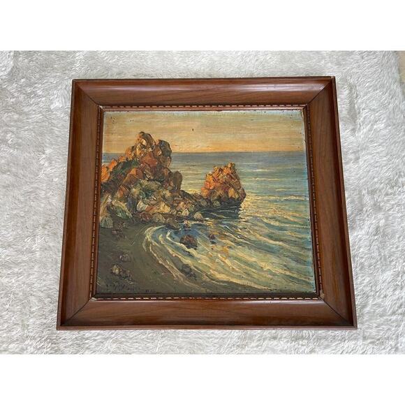 E. Masias Other - E. Masias Marina In Paita Oil Painting 1923 Peru